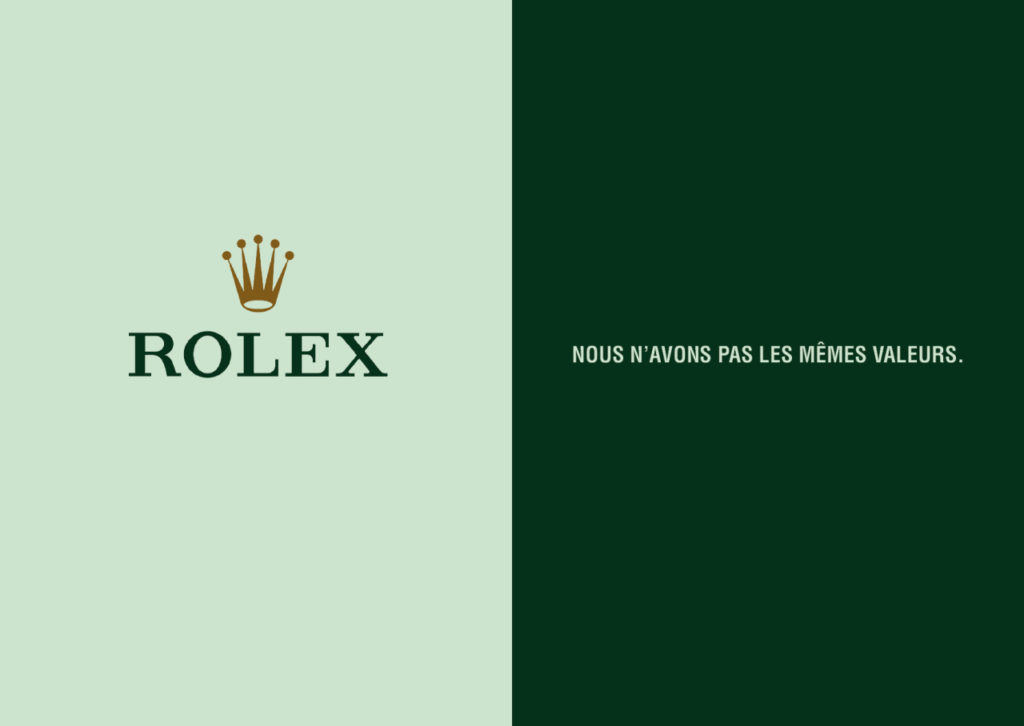 Mashup de publicité entre Rolex et Bordeau-Chesnel - Toutes des pubs